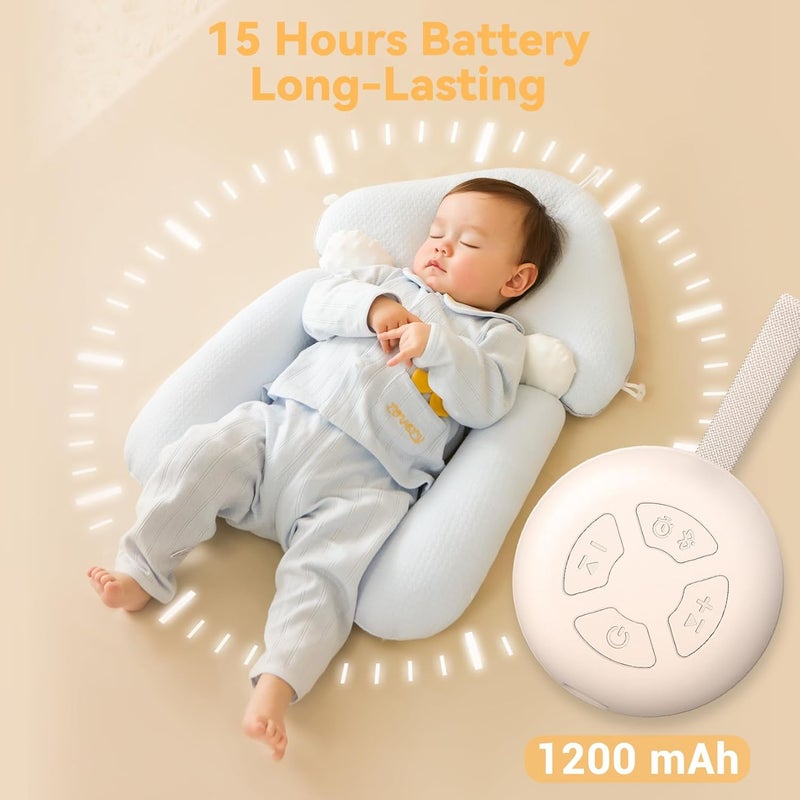 FENDALE Portable Sound Machine for Baby | White Noise | 12 Soothing Sounds | Noise Canceling for Travel, Office, Nursery | Baby Shower | Registry Gift | Sleep Soother for Babies Kids Adults | Putty - Image 2